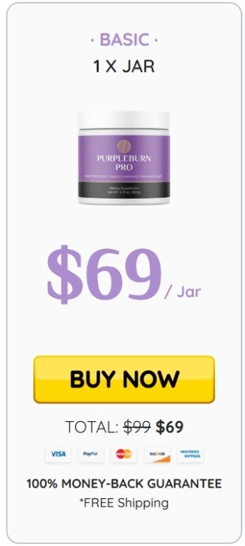 PurpleBurn Pro order 1 jar for daily wellness support routine