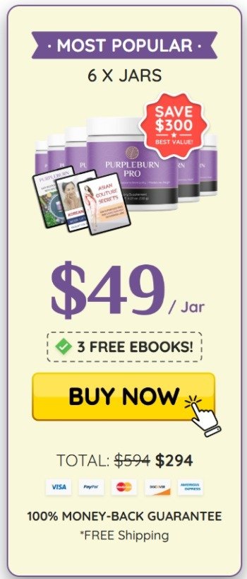 PurpleBurn Pro order 6 jars bundle for extended wellness plan