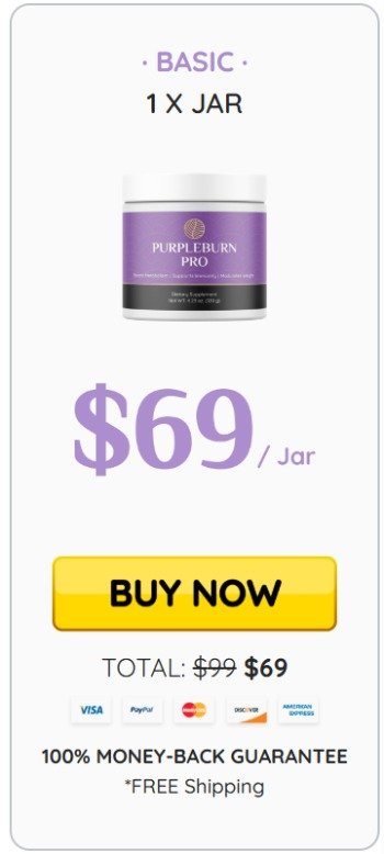 PurpleBurn Pro price 1 jar option for daily wellness support